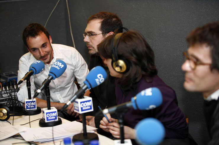 Pere Gibert entrevistat per COM Ràdio al mateix teatre