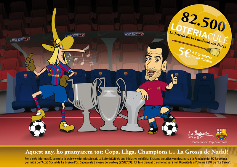 La participació d'en Josep Guardiola (l'entrenador del Barça) i La Bruixa d'Or.