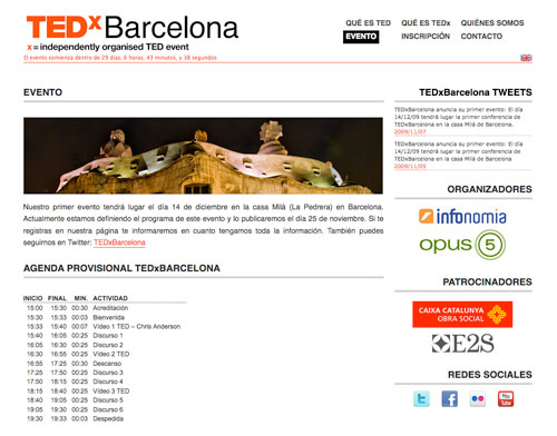 L'acte del TEDxBarcelona es celebrarà a l'edifici de La Pedrera, de Caixa de Catalunya